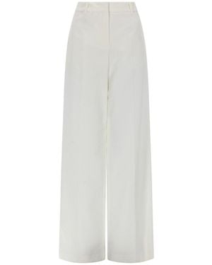 Fendi Pantalone Dritto Con Coulisse - White