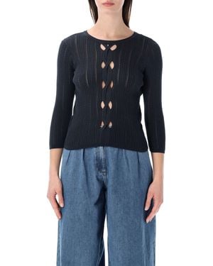 Sessun Sessùn Alencar Cable-Knit Sweater - Blue