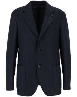 Lardini Textured Tailored Blazer - Blue