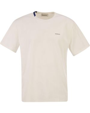 Premiata Katoenen T-shirt Met Technisch Detail En Logo - Wit