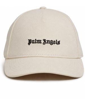 Palm Angels Schirmmütze mit gebogenem Logo von - Natur