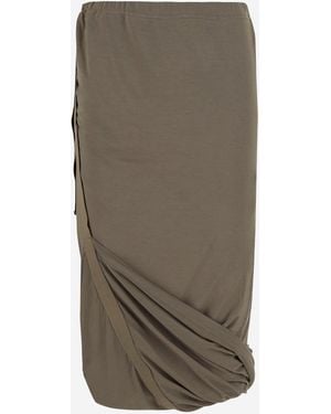 Helmut Lang Asymmetrical Jersey Skirt - Grey