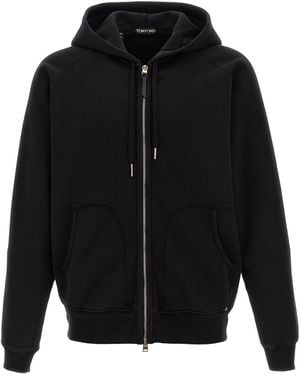 Tom Ford Katoenen Hoodie Met Rits - Zwart