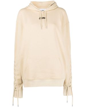 Jean Paul Gaultier Logo Cotton Hoodie - Natural