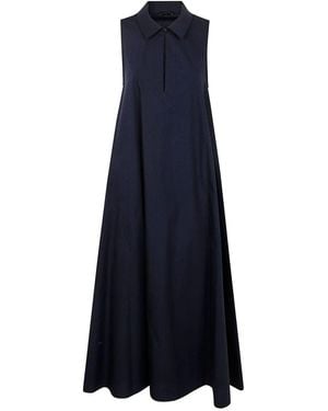Emporio Armani Kleid aus Popeline - Blau