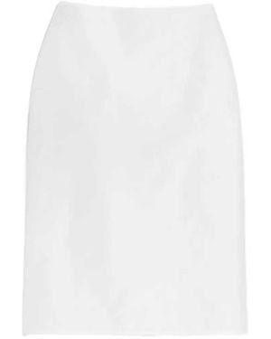 Jil Sander Technische Faille Midi-rok - Wit