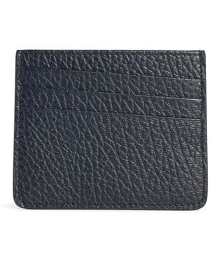 Maison Margiela "vier Stiche" schwarzer Lear -Kartenhalter - Blau