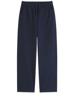 Maison Kitsuné Pantalones de algodón de Maison Kitsune - Azul