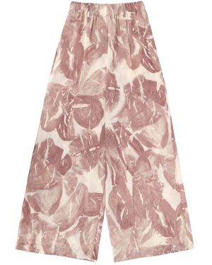 Alysi Silk Pants - Pink