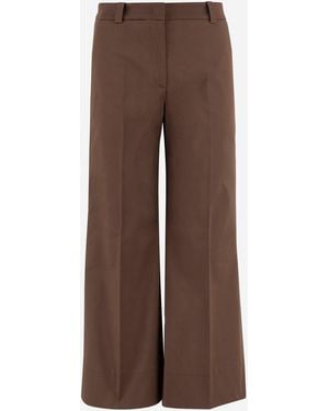 QL2 Donna Stretch Cotton Pants - Brown