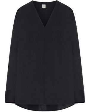 TOTEME Bluse Mit V-Ausschnitt - Blau