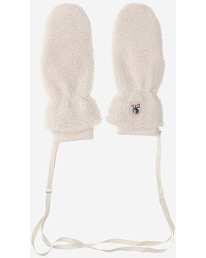 Parajumpers Fleece Gloves With Logo - White