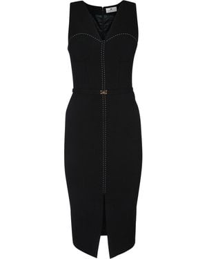 Elisabetta Franchi Abito Longuette - Black