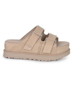 UGG 'Goldenstar Hi' Slipper Made Of Suede - Natural