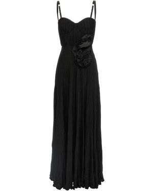 Elisabetta Franchi Plissee Kleid - Schwarz