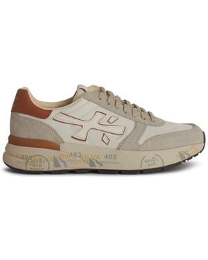 Premiata 'mick' White Suede Blend Sneakers - Wit