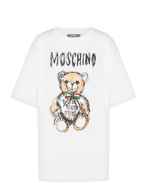 Moschino Couture Teddy Bear Cotton T -Shirt - Weiß