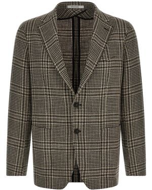 Tagliatore Sakko mit Hahnentrittmuster - Grün