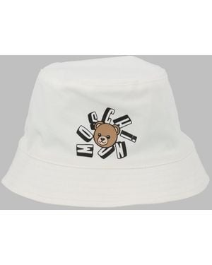Moschino Hat With Gift Box - White