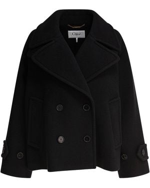 Chloé Chloé Short Wool Coat - Black