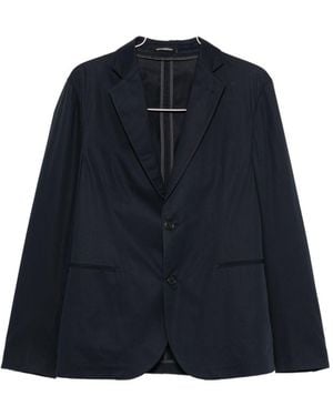Emporio Armani Cotton Single Breasted Suit - Blue