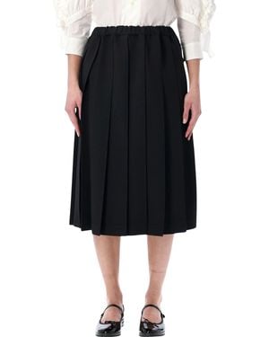 Comme des Garçons Pleated Midi Skirt - Black