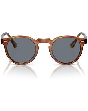 Oliver Peoples Sonnenbrille Ov5217 S 1483 R8 Gregory Peck Lbr Halbmatt/Blau Unisex Photochrom - Braun