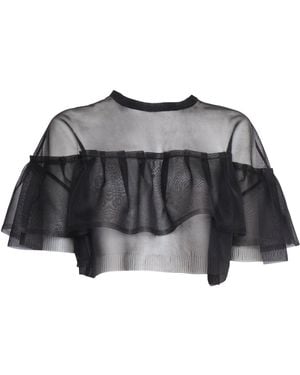 Philosophy Di Lorenzo Serafini Philosophy By Lorenzo Serafini Transparent Shirt With Flyer - Black