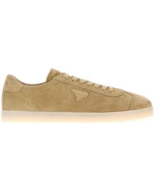 Prada Suede Trainers - Natural