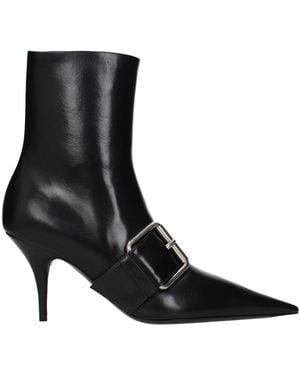 Balenciaga Leather Boots - Black
