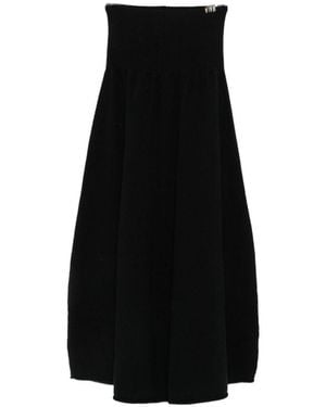 Extreme Cashmere Falda midi de cachemira - Negro