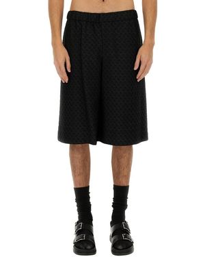 McQueen Patterned Shorts - Black