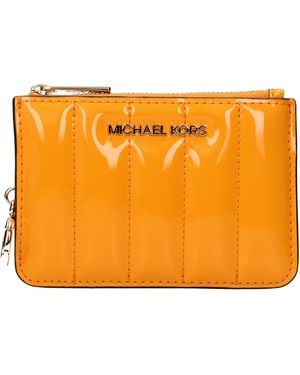 Michael Kors Patent Leather Wallet - Orange