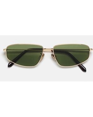 Retrosuperfuture Sonnenbrille Isedra Classic Hos Gold/Grün Unisex