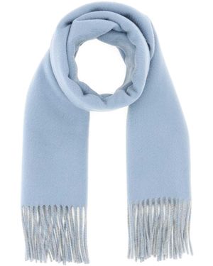 Burberry Light- Cashmere Reversible Scarf - Blue