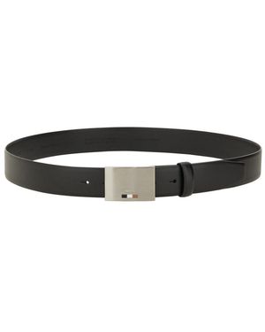 BOSS Ledergürtel mit Logo - Schwarz