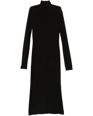 Norma Kamali Turtle-Neck Midi Dress - Black