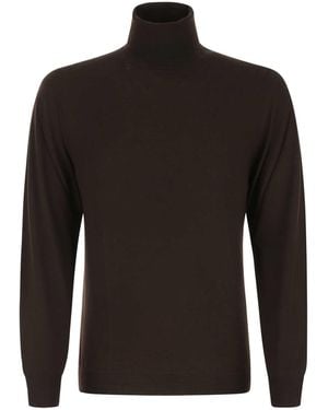 Fedeli Wool Jumper - Black