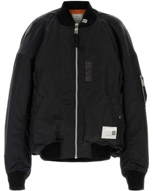Maison Mihara Yasuhiro Nylon Bomber Jacket - Black
