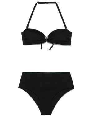 Emporio Armani High Waist Brief Bikini Set - Black