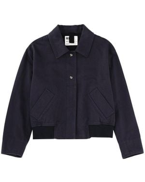 Margaret Howell Cropped Cotton Jacket - Blue