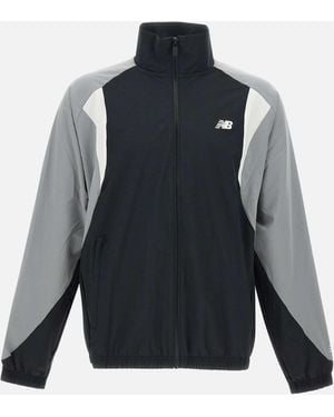 New Balance Winddichte Atmungsaktive Colorblock-Jacke - Blau