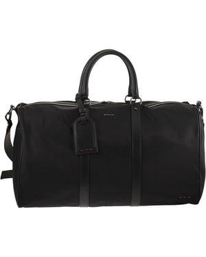 Kiton Seesack mit Ledereinsätzen - Schwarz