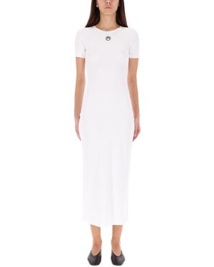 Marine Serre Midi Dress "Moon - White
