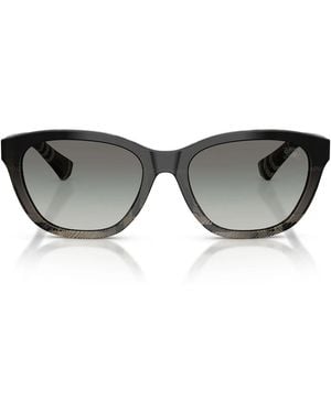 Burberry Sonnenbrille Be4486 42008 G Check Gradient Grey/Smoky Grey Damen - Grau