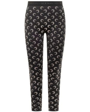 Marine Serre Moon Strass Leggings - Black