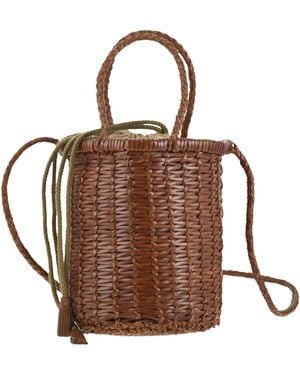 Dragon Lina Mini Woven Bag - Brown