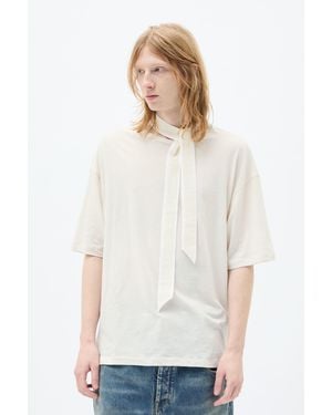 Ann Demeulemeester High Comfort T Shirt With Detachable Collar With - White