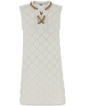 Burberry Stretch Crochet Dress - White