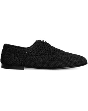 Dolce & Gabbana Geweven Derby Schoenen - Zwart